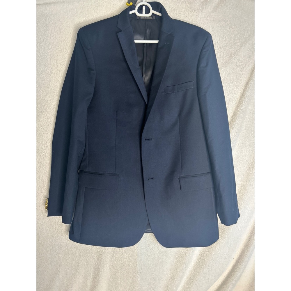 Lauren Ralph Lauren Mens Navy Blue Gold Crest Button Blazer Jacket 36R